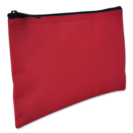 DALIX Bank Bags Money Pouch Security Deposit Utility Zipper Coin Bag in Red - literacybasics.ca