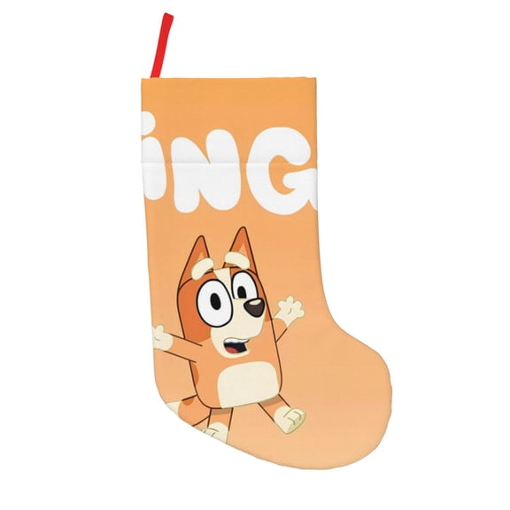 Defioc Bluey for Christmas Stockings 18" Personalized Holiday Stocking for Family, Farmhouse Decor, Xmas Tree Decoration, 1 Pack