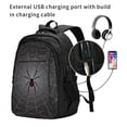 thumbnail image 2 of Honeii Black Spider On Web for Travel Laptop Backpack, Business Laptops Backpack with USB Charging Port, College High School Computer Bag for Men Women, 2 of 7