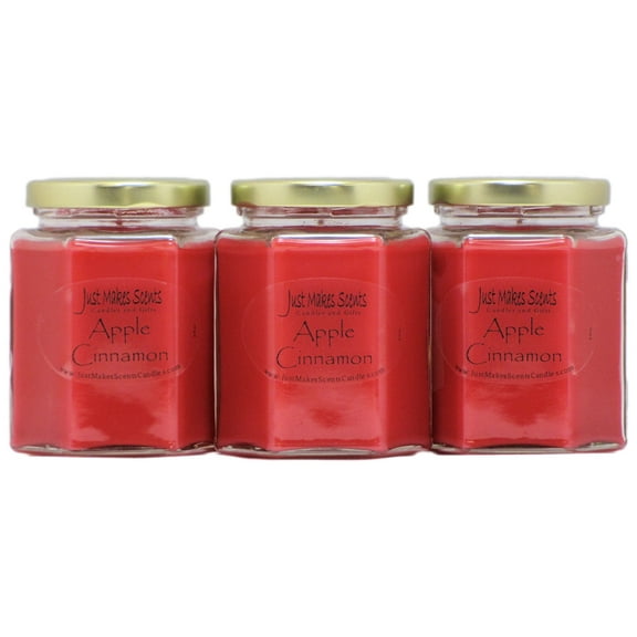 Apple Cinnamon 3-Pack Soy Candle -Just Makes Scents Candles & Gifts