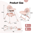 thumbnail image 5 of TUMAJUP 6- in -1 Baby High Chair with 5 -Point Safety Harness-Pink, 5 of 7