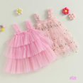 thumbnail image 2 of Eliza-0-4 Años Bebé Niñas Una Línea Sin Mangas Sólido/Flor Vestido De Fiesta De Verano Tul, 2 of 4