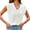 White, variant on Summer Womens V Neck Cap Sleeve Tops Casual Loose Fit Knit Lightweight Going Out Sweater Pullover Top