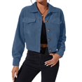 thumbnail image 5 of Tqcoqu Corduroy Jacket for Women, Long Sleeve Button Down Cropped Jacket, Dressy Casual Lightweight Crop Shackets with Pockets, Fall Winter Outwear,2026 Fashion Outfit, 5 of 10