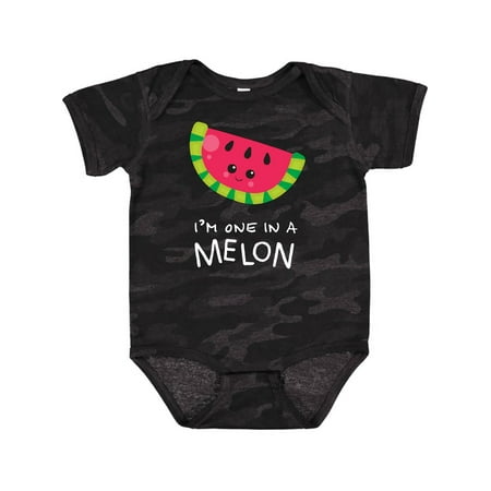 

Inktastic I m One in a Melon Watermelon Humor Boys or Girls Baby Bodysuit