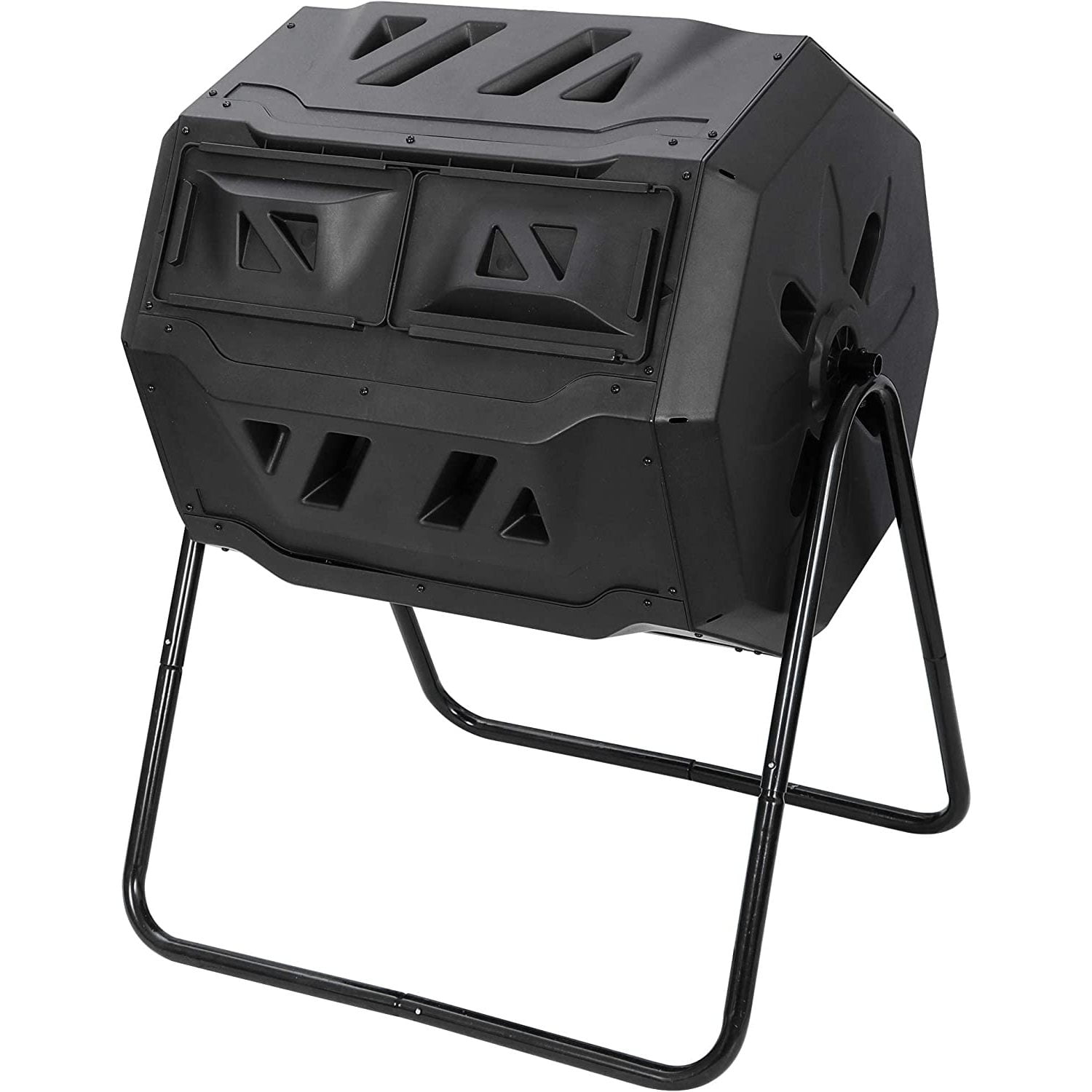 Bilot Large Composting Dual Chamber Outdoor Garden Rotating Compost Bin