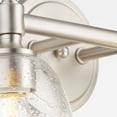 thumbnail image 2 of Quorum Lighting Rossington 2-Light Satin Nickel Glass Wall Sconce, 2 of 2