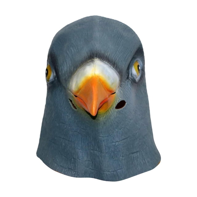 Máscara de paloma, máscara de vestir, accesorios de fotografía creativos y cálidos, máscara realista de cabeza completa, gorro de pájaros divertido