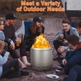 thumbnail image 7 of Towallmark Fire Pits for Garden, 35.4 Inch Smokeless Fire Pit, 304 Stainless Steel Wood Burning Fireplaces with Removable Ash Pan & Stand, Portable Safe Burning Firepit, 7 of 7