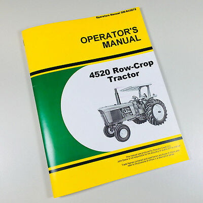 OPERATORS MANUAL FOR JOHN DEERE D STYLED TRACTOR OWNERS MAINTENANCE ADJUSTMENT 