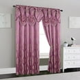 thumbnail image 2 of Elegant Comfort Aurora Jacquard Look Curtain Panel Set with Attached Valance 54" X 84 inch (Set of 2), Lilac, 2 of 5