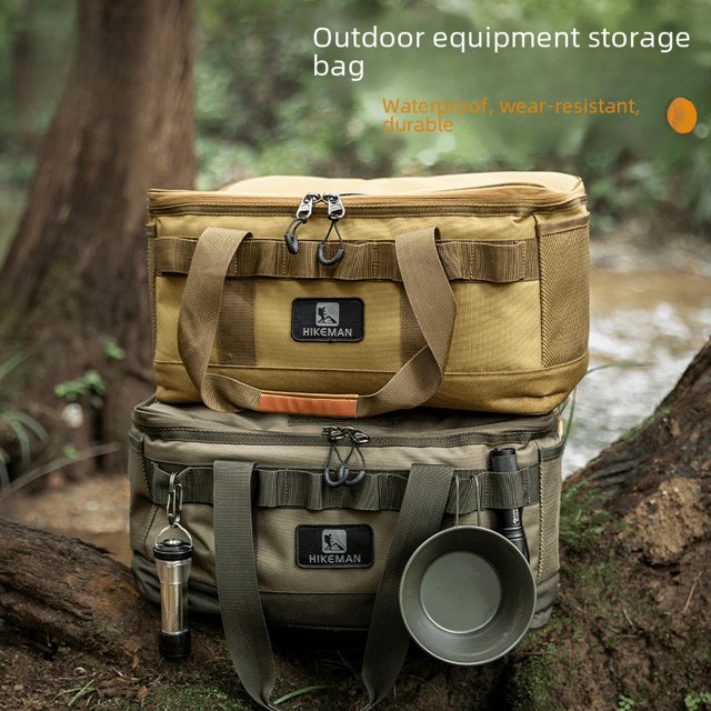 Bolsa para equipo de acampada al aire libre, bolsa de gran capacidad para artículos diversos, caja de almacenamiento de cocina anticolisión de tela Oxford, bolsa de almacenamiento de viaje
