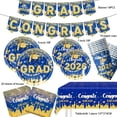 thumbnail image 2 of Material para la fiesta de graduación, juego de vajilla desechable 2026 con platos, vasos, servilletas, mantel y pancarta, paquete de 6 piezas para ceremonia y jornada de puertas abiertas, 2 of 6