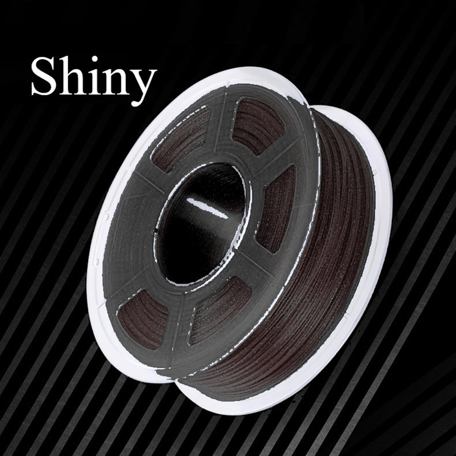 1KG Shiny Black Filament for 3D Printer, Neatly Wound Silk-like PLA Coil, Diameter Tolerance +/-0.02mm, 1.75mm Wire Diameter