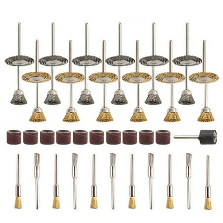 

47 Pack Wire Wheel Brush Set Stainless Steel Polishing Wheels Brushes Full Kit Cleaning Rust Brush for