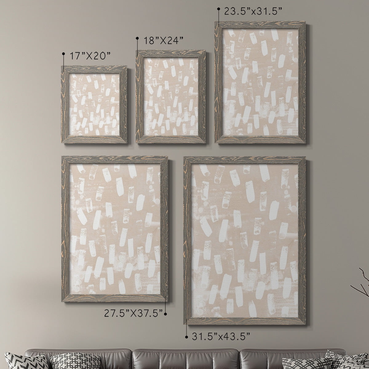 Earth Etching I - Premium Framed Canvas 2 Piece Set - Ready to Hang