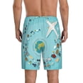 thumbnail image 3 of Daiia Travelling on Airplane Mens Woven Stretch Pajama Short,Short Pajama Pants-Medium, 3 of 9