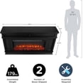 thumbnail image 4 of Real Flame Torrey 60" Landscape Electric Fireplace TV Stand in Black, 4 of 9
