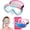 1PK - Pink & Blue, variant on Swim Goggles  6-14, Diving Mask No  Strap,Water Goggles Nose Cover for JR / Youth
