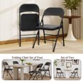 thumbnail image 4 of 2/4PCS Folding Chairs, Portable & Stackable Commercial Seat with Metal Frame, Heavy Duty Foldable Chairs for Office Wedding Party, 350 Pound Capacity, 4 of 9