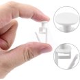 thumbnail image 3 of Pack of 100 Curtain Gliders - White Plastic Curtain Rail Track Glider Hooks, 3 of 5