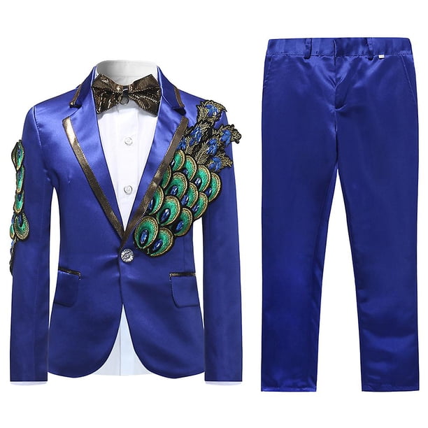 Allthemen Traje de 2 piezas para niño, chaqueta y pantalón