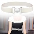 thumbnail image 2 of Abbraccia Women Elastic Waist Belt Dress Belt Clothing Accessory Stylish Waistband Elastic Band for Festivals Holidays Street Commuting White, 2 of 9