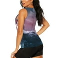 thumbnail image 3 of Fotbe Boat Lighthouse Storm Waves Womens Loose Fit Casual Flowy Slim-Fit Tank Tops Athletic Round Neck Trendy Sleeveless Summer Tops for Gym and Yoga-Small, 3 of 9