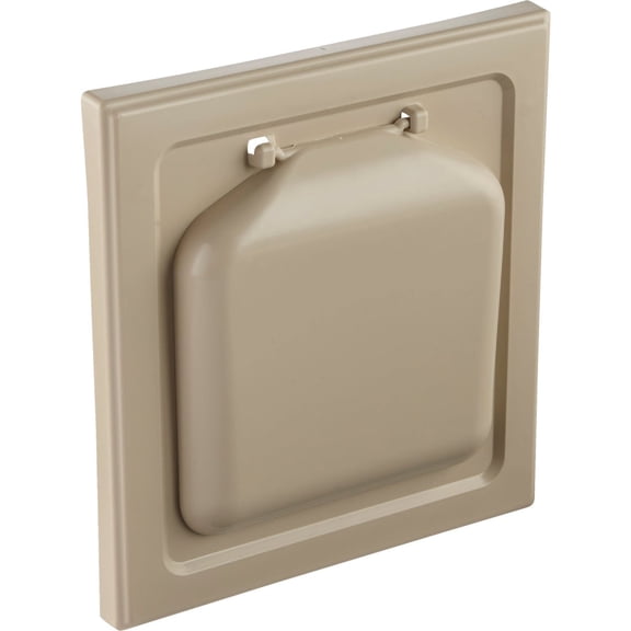 No-Pest 4 In. Tan Plastic Wide Mount Dryer Vent Hood NPWRT