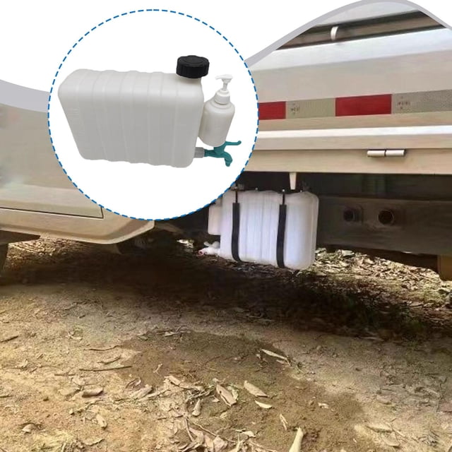 Tanque de almacenamiento de agua con grifo, multiusos, gran capacidad, resistente, 9 l, para camiones, vehículos al libre, conducción, viajes, 1 pieza