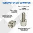 thumbnail image 3 of Uxcell Computer Case Thumb Screws, Thread PC Computer Case Fastener Thumb Screws for DIY PC Cover Power M4x10mm, 3 of 7