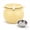 Pale yellow, variant on Bacon Grease Container with Strainer, Ceramic Cooking Oil Filter Jar with Lid and Spoon