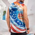 thumbnail image 7 of GrmtClth Usa Flag Hooded Tank Tops for Men Independence Day 1776-2026 Lightweight Gym Hoodie Sleeveless Trendy Muscle Shirts Sporty Bodybuilding Clothing Deep Red 3XL, 7 of 7