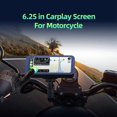 thumbnail image 3 of Motorcycle Carplay Screen, Wireless CarPlay & Android Auto with Design Mount 6.25 Inch Touchscreen Navigation Bluetooth, 3 of 7