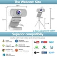 thumbnail image 2 of Cámara web ZIQIAN 1080P USB-C con micrófono para PC, Mac, Android, 2 of 7