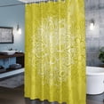 thumbnail image 6 of Yellow Boho Flowers Shower Curtain, Vintage Abstract Watercolor Yellow Bohemia Floral Waterproof Shower Curtain Set with 12 Hooks Lightweight Bath Curtains Fabric Bathroom Decor 60x72 Inches, 6 of 9