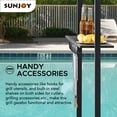 thumbnail image 6 of Sunjoy Orville 8 ft. x 5 ft. Black Steel 2-tier Grill Gazebo with Beige and Black Canopy, 6 of 12