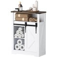 thumbnail image 3 of Historyli Mueble de baño de suelo, con puerta corrediza y 3 cajones, color blanco, 3 of 7