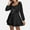 P-Black, variant on 2025 Women's Ladies Soft Velvet High Neck Dress for Women Mrs Santa Claus Costume Casual Tan Dress Christmas Fancy Dress Outfit