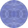 thumbnail image 1 of Ahgly Company Machine Washable Indoor Round Transitional Denim Blue Area Rugs, 4' Round, 1 of 7
