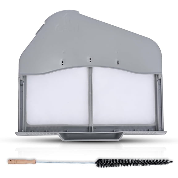 VNAF93 Upgraded DC97-16742A Dryer Lint Trap Screen Filter Replacement for Samsung Dryer - Stainless Steel Screen with Vent Cleaner Brush, Replace DC61-03048A, AP5306681, PS4221839, DV45H7000EW/A2
