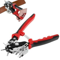 Txkrhwa Revolving Punch Pliers, Rotary Leather Belt Hole Punch Tools, Hand Hole Puncher with 6 Size Holes for Belts, Watch Bands, Handbag Straps, Dog Collars, Shoes, Fabric, DIY or Craft Projects