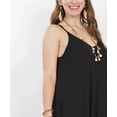 thumbnail image 3 of PLUS SIZE Side-pocket Maxi Dress w/ adjustable strap (Black, 1X), 3 of 3