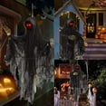 thumbnail image 3 of Halloween Decorations Zombie  Sound Induction Groundbreaker  with Scary Sound  Glowing LED Eyes  Scary Teeth & Movable Skull Head and Arm, 3 of 7