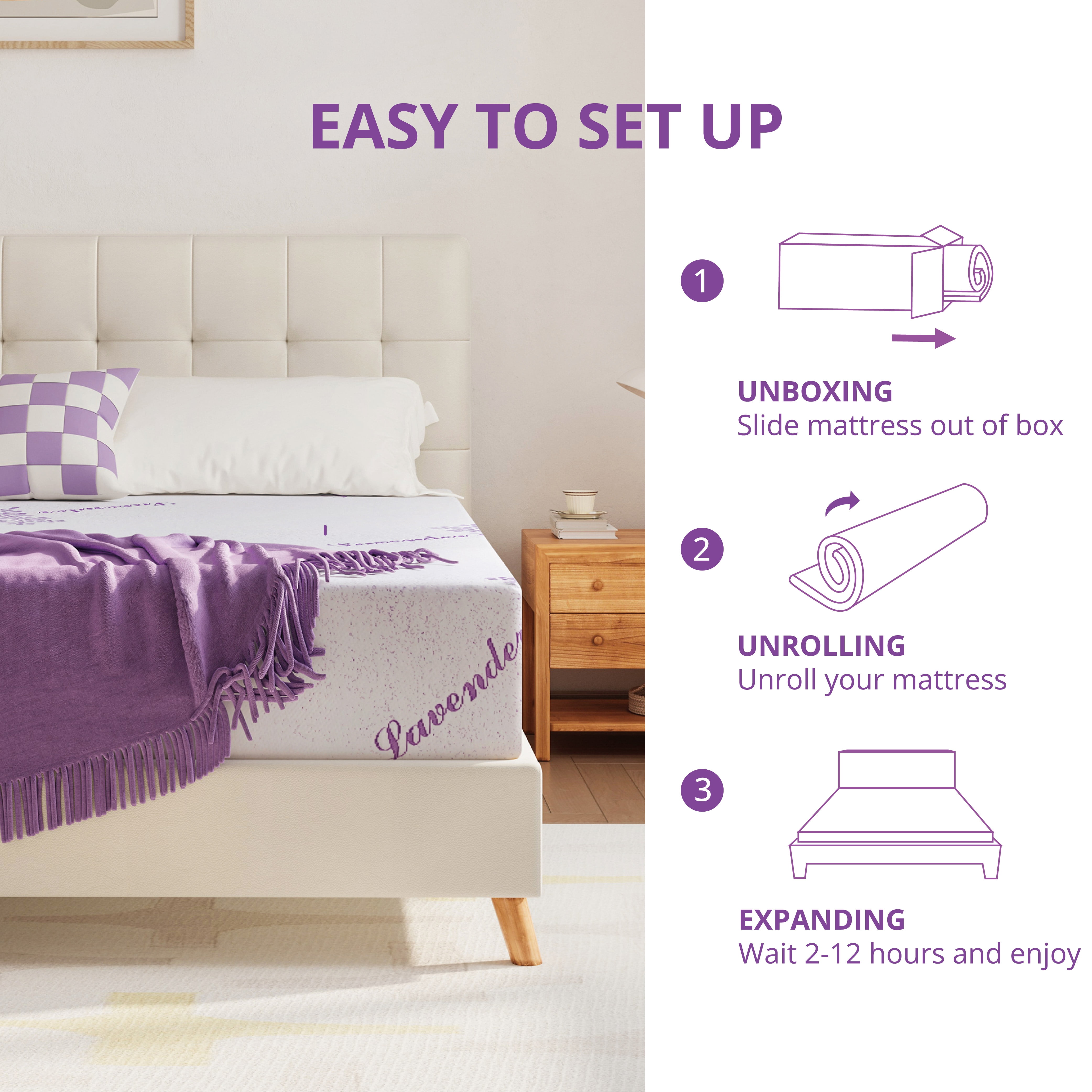 Arctus Twin Mattress, 10 inch Memory Foam Mattress in a Box, Medium
