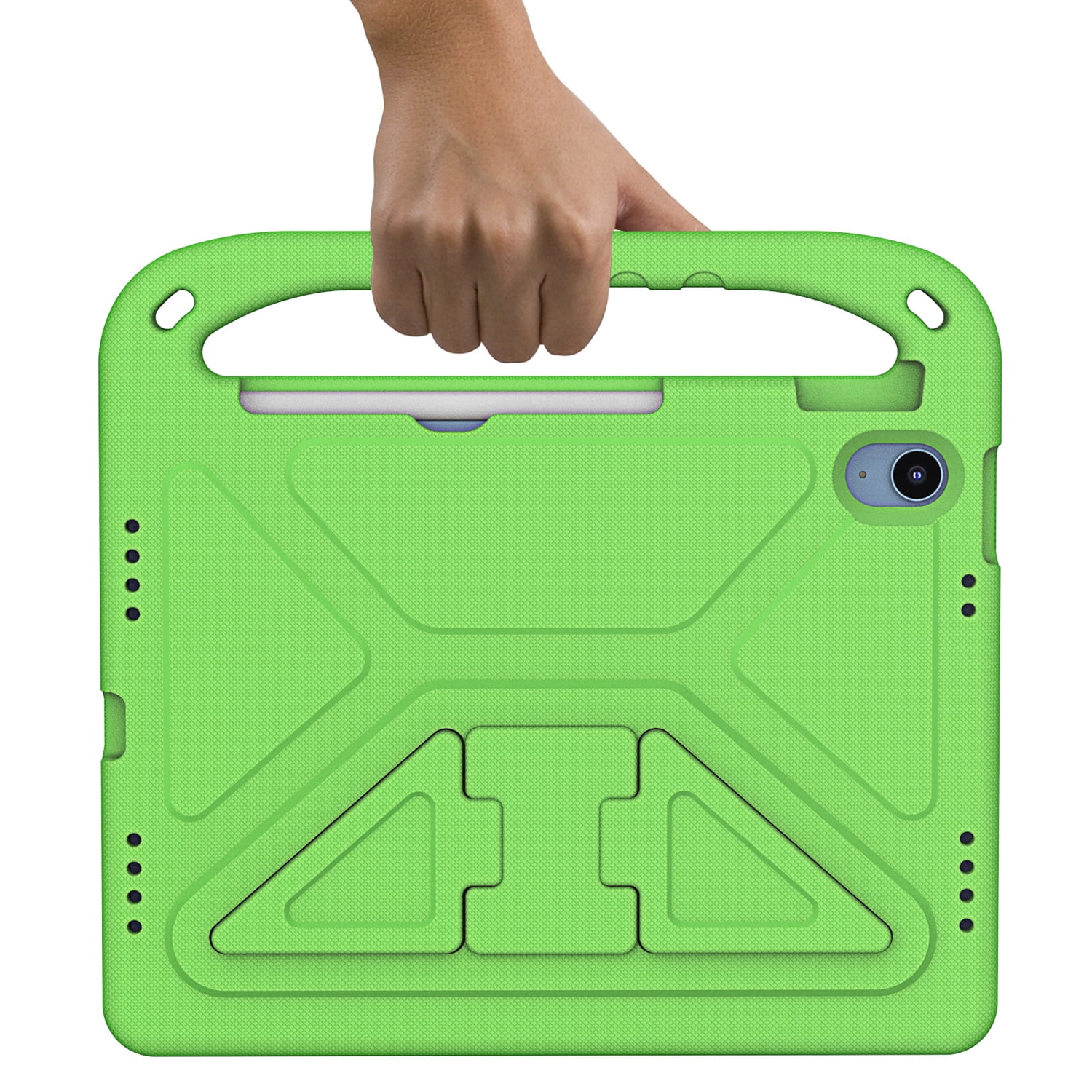 ELEHOLD for iPad 10th Generation 10.9" 2022 Rugged Case Kids Friendly EVA Full Body Protective Handle Grip Pencil Holder Kickstand Shockproof Kids Case for iPad 10th,Green