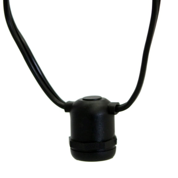 Vickerman 24 Medium Base E26 Socket Set SPT2 16 Gauge Black Wire