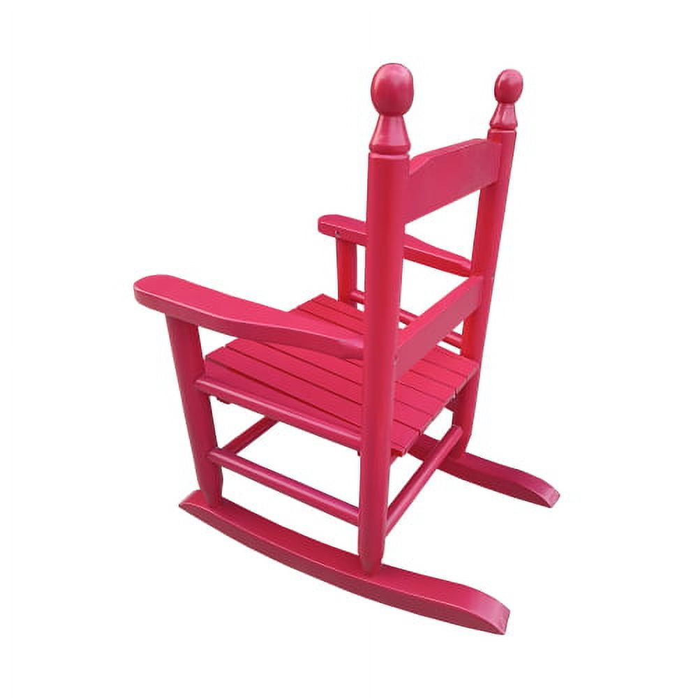 Children's Rocking Chair, Toddler Rocker - Indoor Outdoor Use for Nursery Playroom Garden - Lightweight Durable Rose Red Kids Furniture Gift