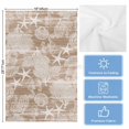 thumbnail image 5 of Brown Coastal Kitchen Towels Set of 4, Water Absorbent Dish Towel, Nautical Coral Starfish Shell Seahorse Ocean Decorative Hand Towels - Quick Drying Cloth for Cooking Baking, 18x28 Inch, 5 of 8