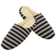 thumbnail image 1 of Pantuflas unisex de interior con rayas cálidas, de algodón, para otoño e invierno, para hombre y mujer, talla 42/43 (azul oscuro), 1 of 7